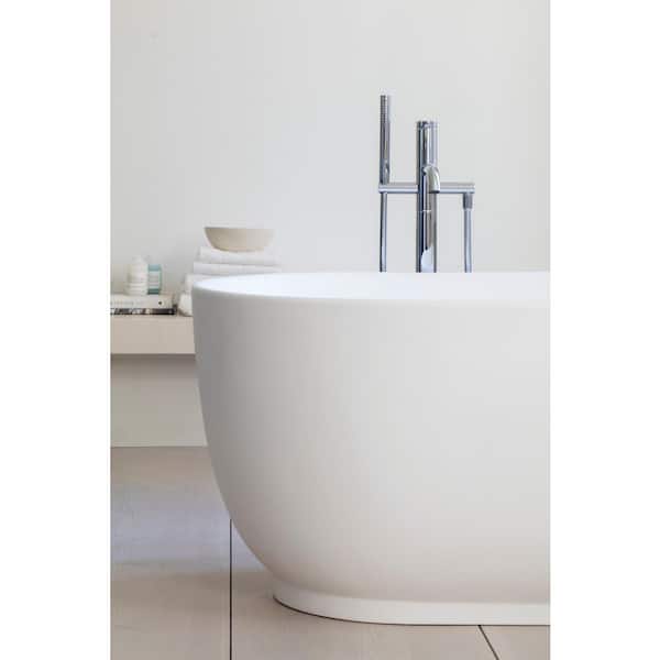 Duravit Luv 63 in. x 29.5 in. Soaking Bathtub with Center Drain in