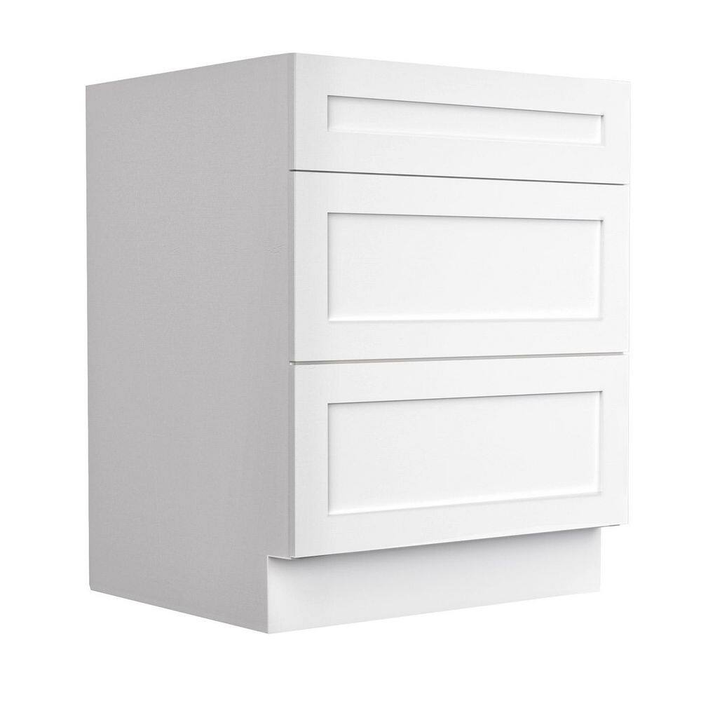 27 in W x 24 in D x 34 in H in White Plywood Assemble Under Kitchen Cabinet with 3 Drawer price history on PriceWatchPro