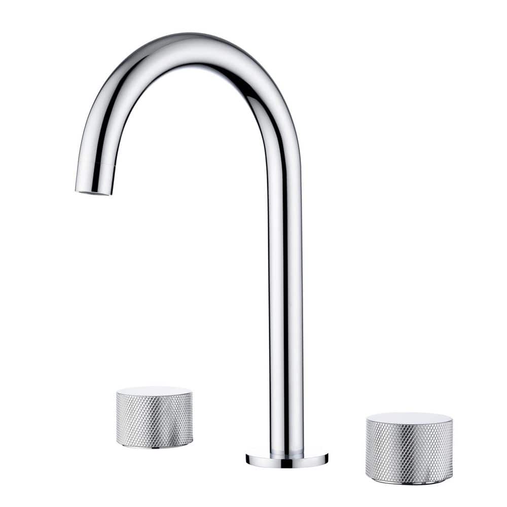 8 in. Widespread 2-Handle Bathroom Sink Faucet with Supply Lines and Adjustable Flow Rate in Chrome (1-Pack) price history on PriceWatchPro