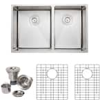 Karran SU76 16-Gauge Stainless Steel 30 in. Double Bowl Undermount ...