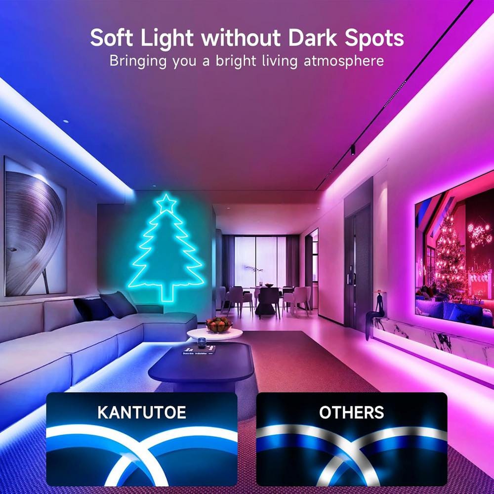 16.4ft RGB LED Neon Rope Lights with Music Sync