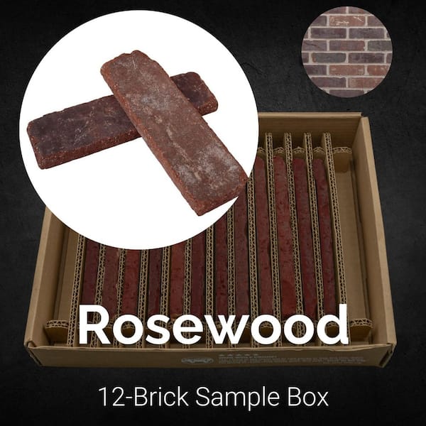 Old Mill Brick Sample Box Rosewood Thin Brick 7.625 in. x 2.25 in. x 0.5 in.