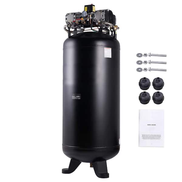 80 Gal. Electric Air Compressor 6. 5HP Stationary Air Compressor Tank 2-Stage 145PSI Oil Free for Industry Auto Repair