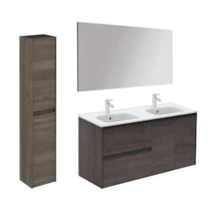 Ambra 47.5 in. W x 18.1 in. D x 22.3 in. H Bathroom Vanity Unit in Samara Ash with Mirror and Column