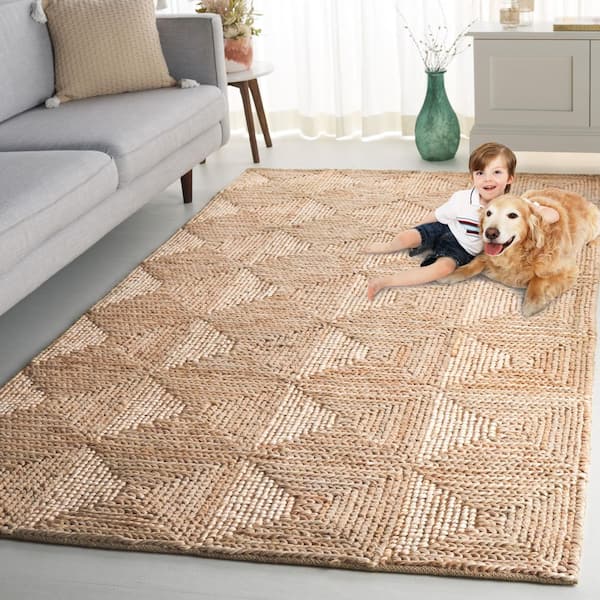 SAFAVIEH Natural Fiber 3 ft. x 5 ft. Natural Tile Coastal Area Rug