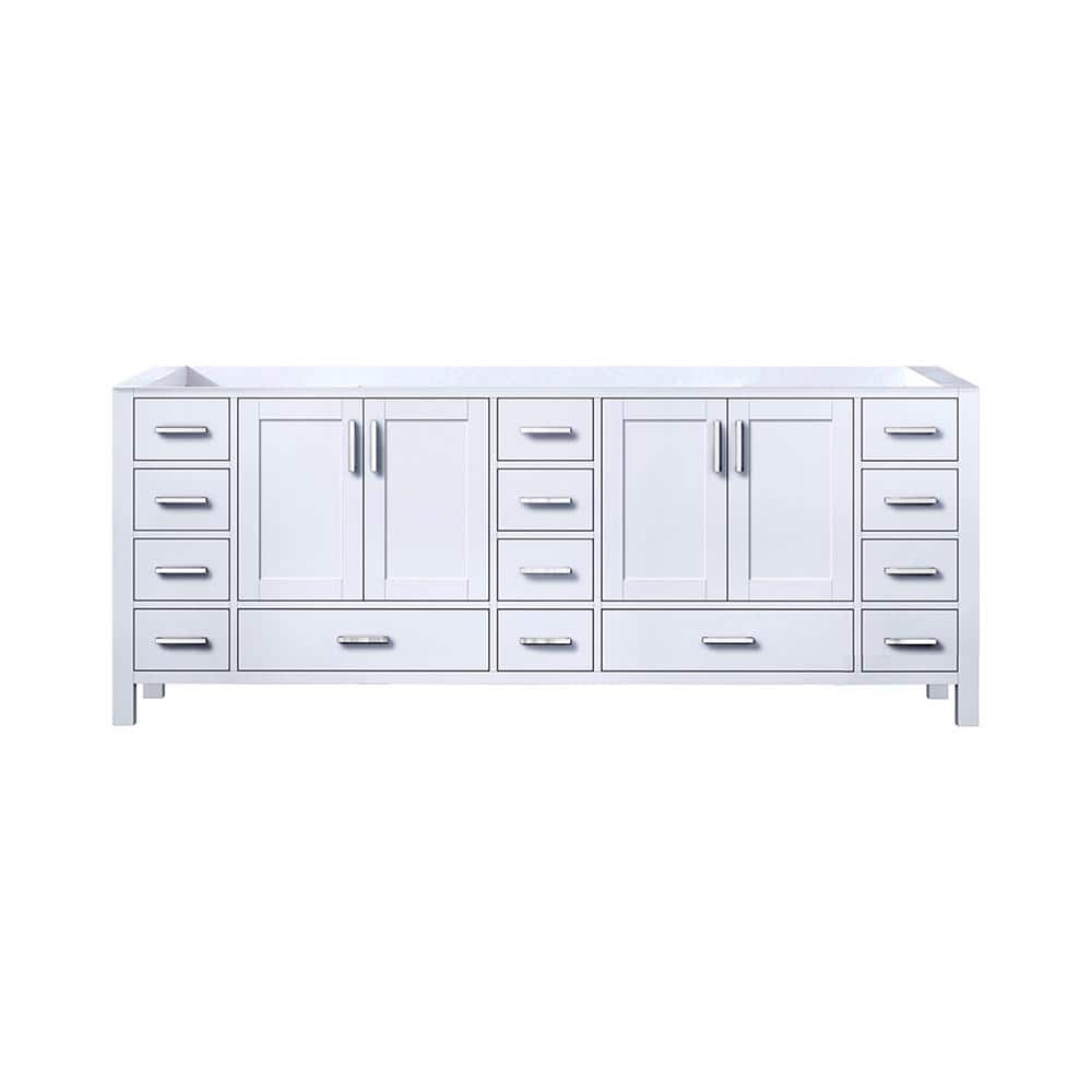 Jacques 84" White Double Freestanding Vanity Cabinet