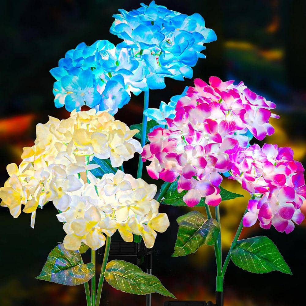 Multicolor Metal Solar Garden Lights 3-Pack Z09TT9G3PC - The Home