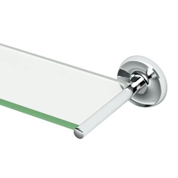Designer II 22.5 in. W Glass Shelf in Chrome Designer II 22.5 in. W Glass Shelf in Chrome