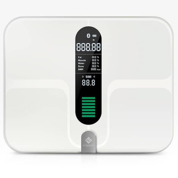 Etekcity White Ultrawide Smart Fitness Scale SHHMBFECSUS0036 - The Home  Depot
