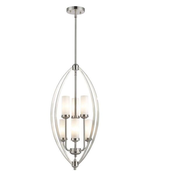 Filament Design Corral 6-Light Brushed Nickel Pendant