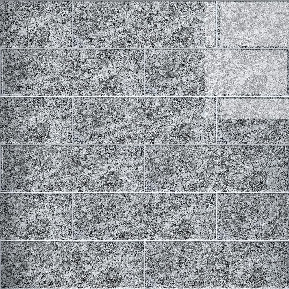 Crystile Galaxy Silver 4 in. X 12 in. Glossy Glass Subway Tile (10 sq. ft./Case) price history on PriceWatchPro