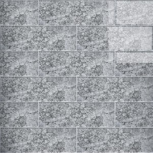 Crystile Galaxy Silver 4 in. X 12 in. Glossy Glass Subway Tile (10 sq. ft./Case)