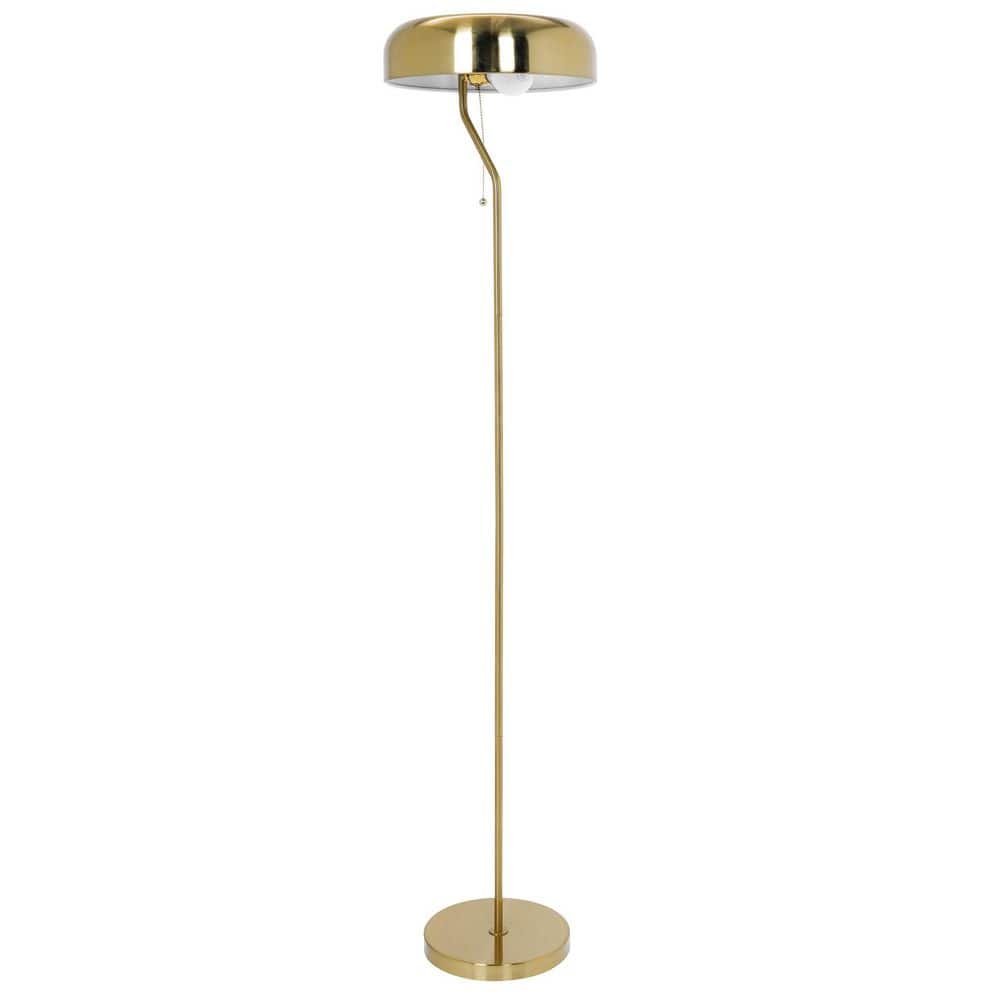 Avex 55 in. Gold Modern 1-Light Pull Chain Standard Floor Lamp with Dome Shade price history on PriceWatchPro