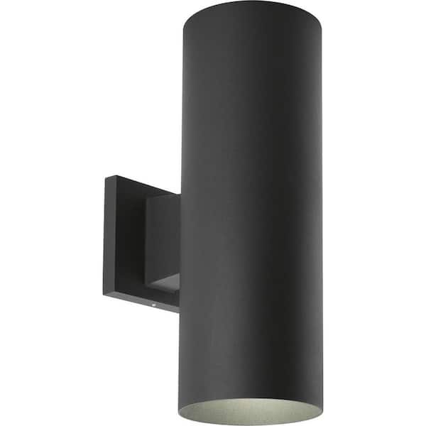 Progress Lighting P5675 31 Cylinder Outdoor Wall Light Black, Modern Outdoor Wall Sconce Black