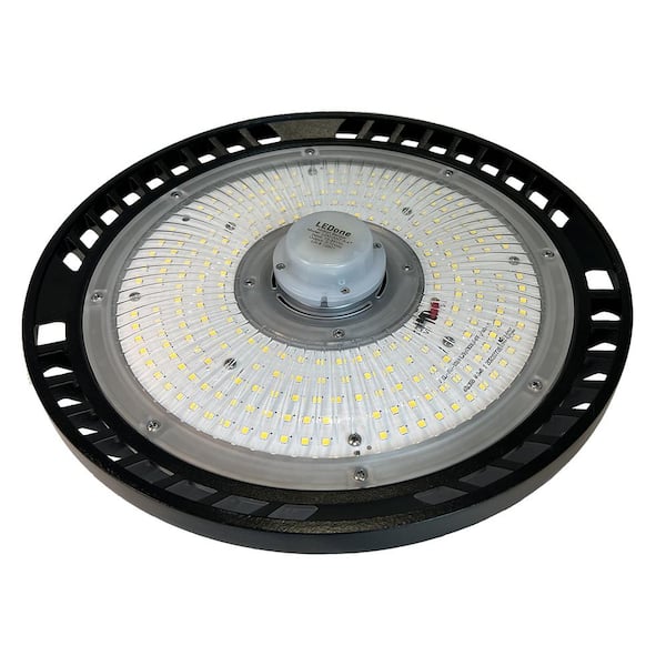 LEDone 1 ft. Round 150-Watt Equivalent Integrated LED Dimmable Aluminum Alloy Black High Bay Light, 3000K-5000K