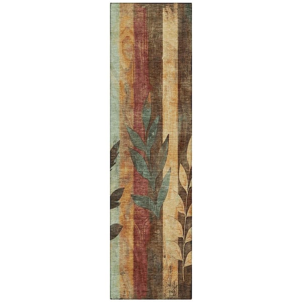 Chantille Machine Washable Indoor/Outdoor Abstract ACN1871 Wheat 2 ft. 3 in. x 7 ft. 6 in. Runner Rug