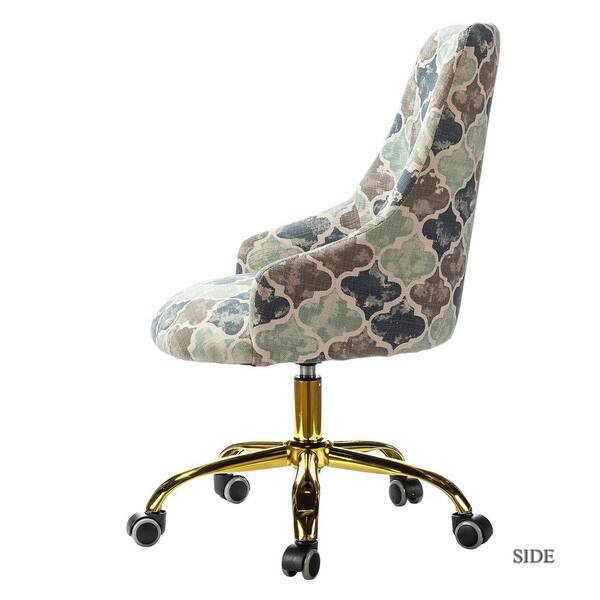 Jayden Creation Arce Indigo Swivel Gold, Safavieh Leopard Desk Chair