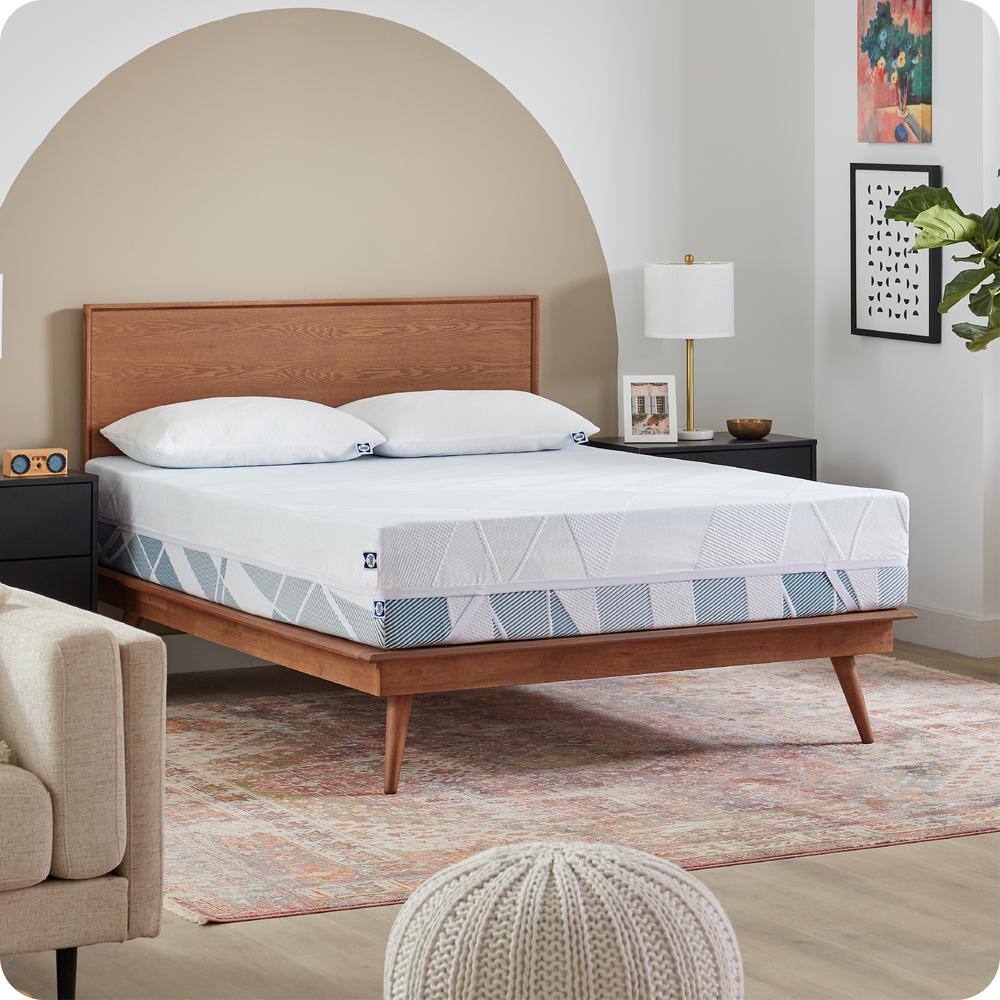 Twin Size Gel Memory Foam Mattress Topper with Cooling Cover