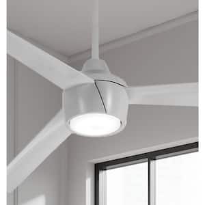 Skinnie 56 in. LED Indoor/Outdoor Grey Ceiling Fan with Light and Remote Control
