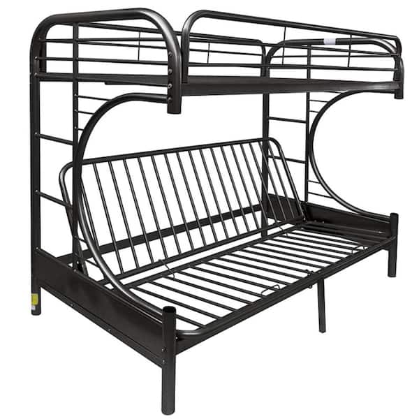 Acme Furniture Eclipse Twin Over Black Queen Metal Kids Bunk Bed