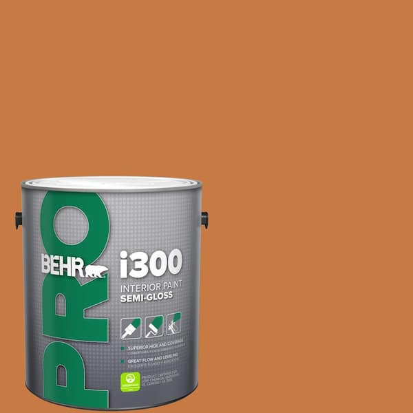 BEHR PRO 1 gal. #M230-7 Rumba Orange Semi-Gloss Interior Paint