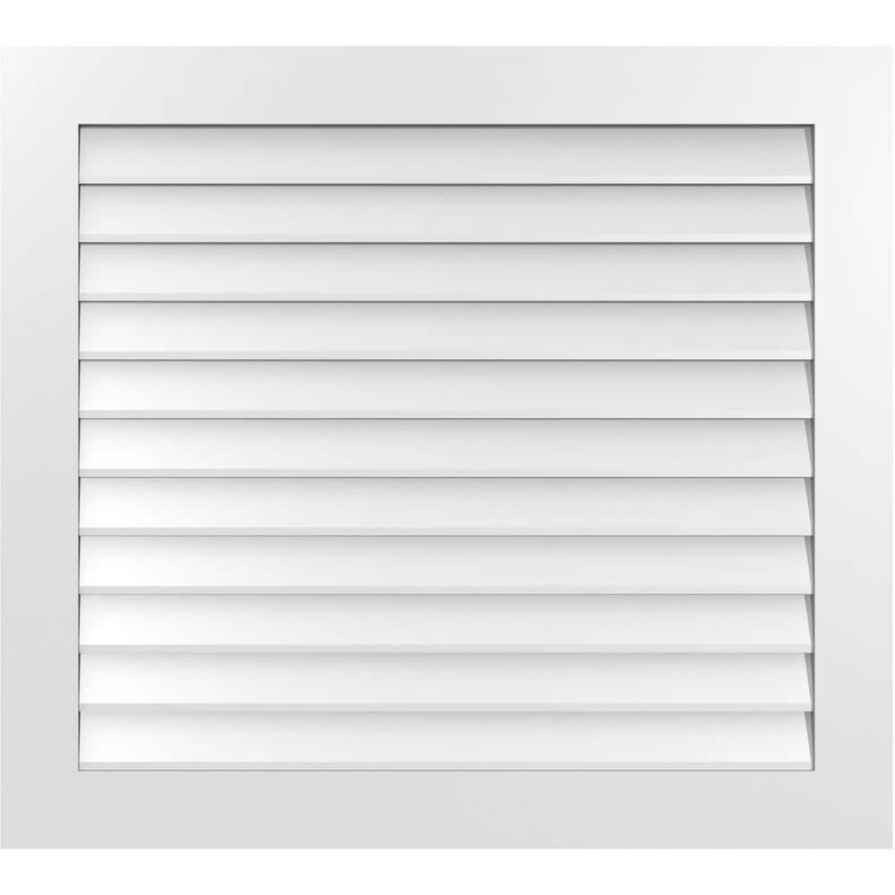 "40"" x 36"" Rectangular White PVC Paintable Gable Louver Vent Non-Functional" price history on PriceWatchPro