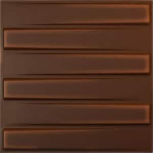 19 5/8 in. x 19 5/8 in. Keyes EnduraWall Decorative 3D Wall Panel, Aged Metallic Rust (12-Pack for 32.04 Sq. Ft.)