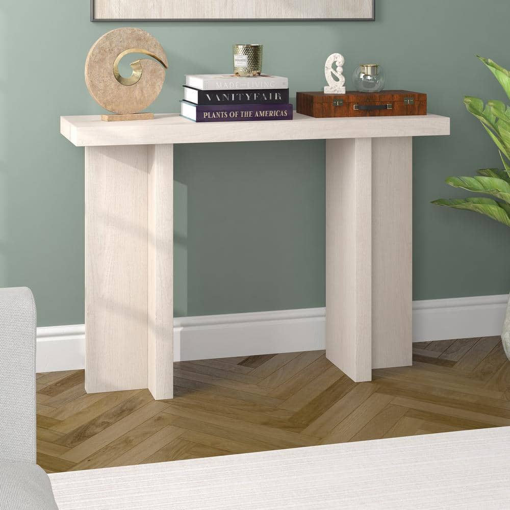 Alder White 42" MDF Modern Console Table
