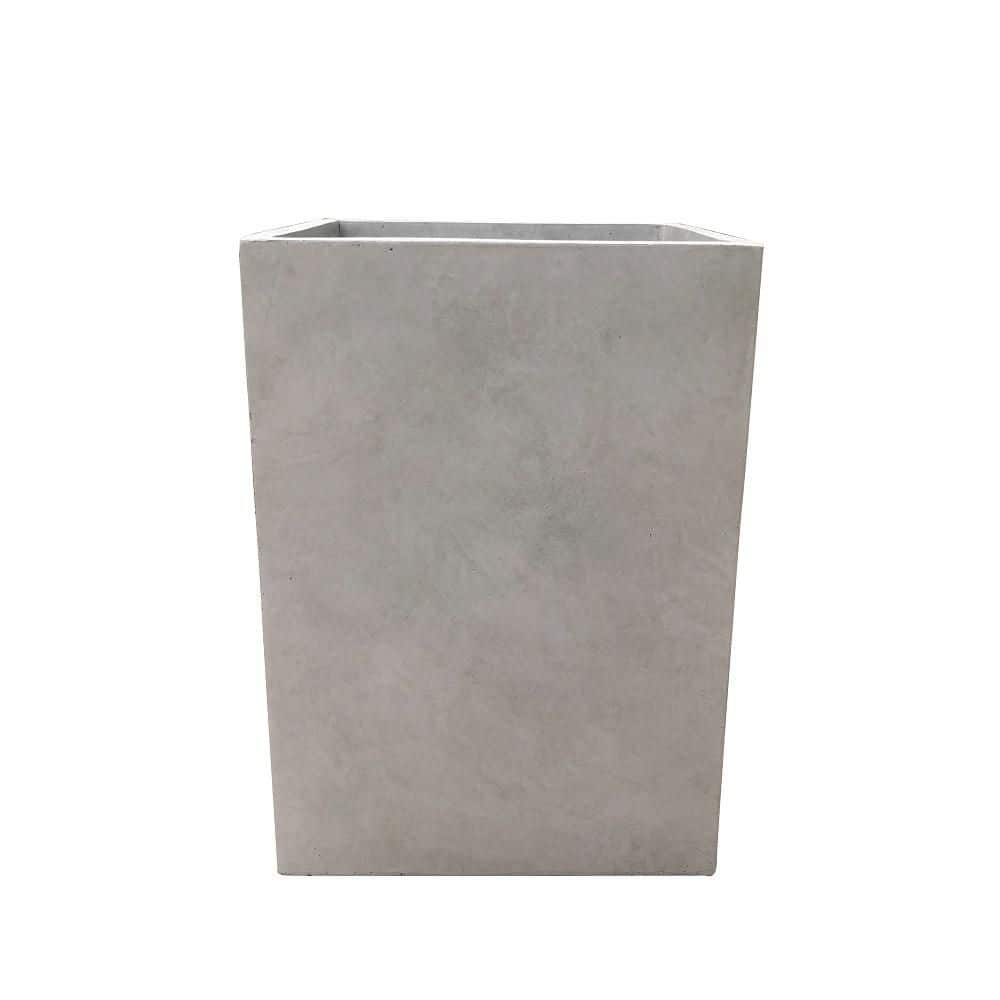 "18.5""H Weathered Tall Rectangular Concrete Planter with Drainage Plug for Home Garden" price history on PriceWatchPro
