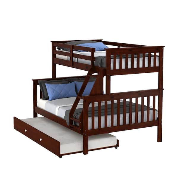 Mission Bunk Bed With Twin Trundle, Mission Twin Over Full Bunk Bed With Trundle