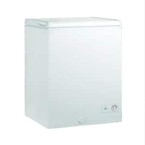 4.9 cu. ft. Manual Defrost Chest Freezer with LED Light Type in White Garage Ready