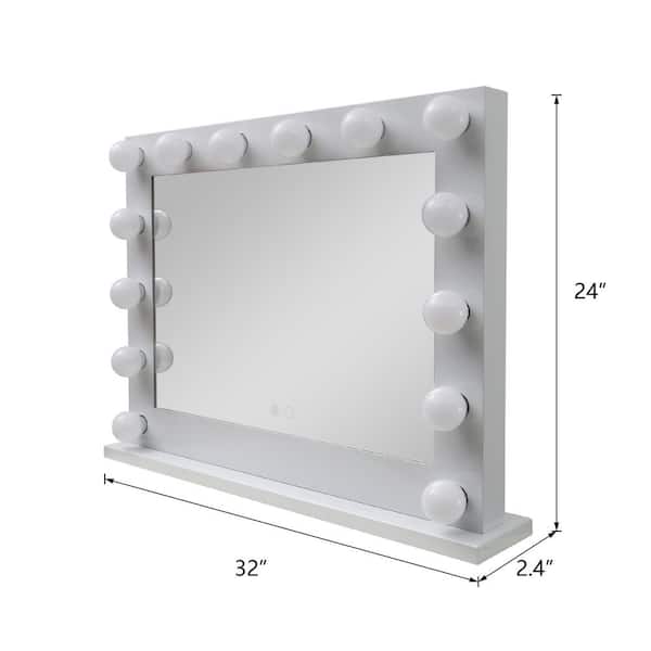 Hollywood Makeup Vanity Mirror With, White Hollywood Vanity Mirror With Lights