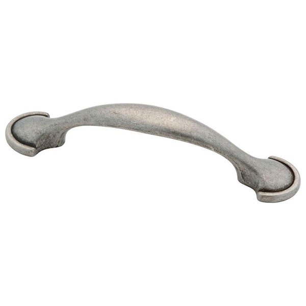 Liberty 3 in. (76mm) Pewter Half-Round Foot Cabinet Drawer Pull