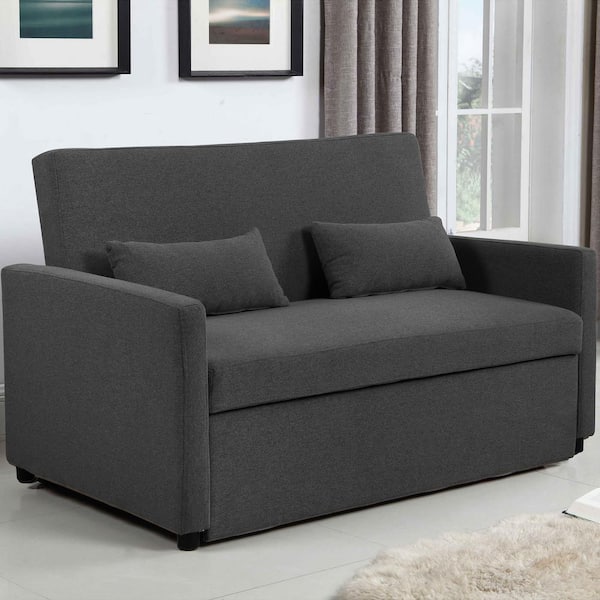 PRIMO INTERNATIONAL Taite 58 in. Convertible Pull Out Twin Sleeper Sofa Bed