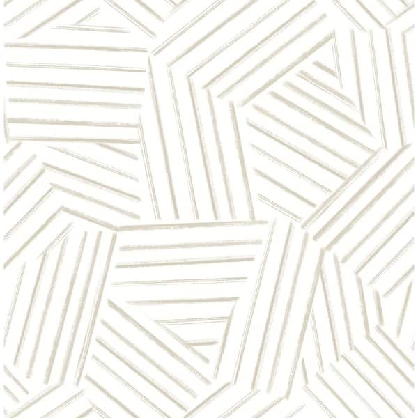 A-Street Prints Helene Taupe Geometric Lines Wallpaper 4121-26901 - The ...