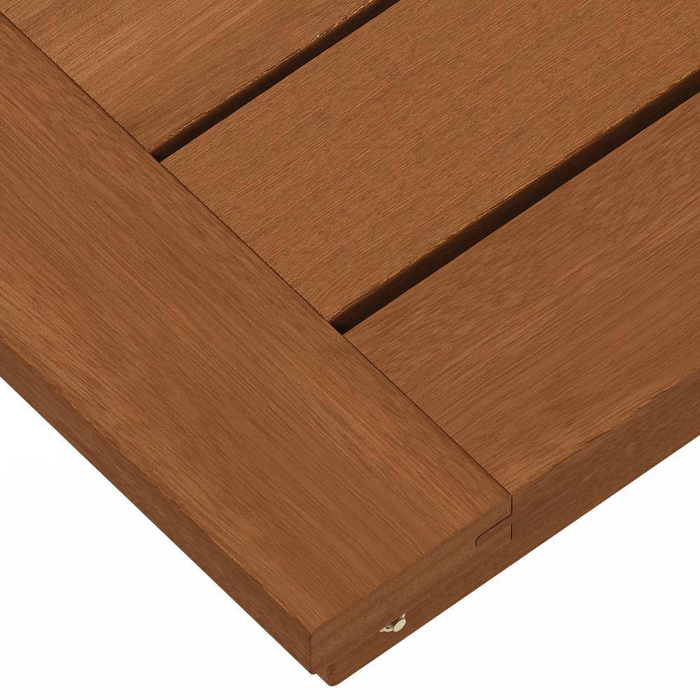 Tioman Medium Brown Wood Outdoor Folding End Table