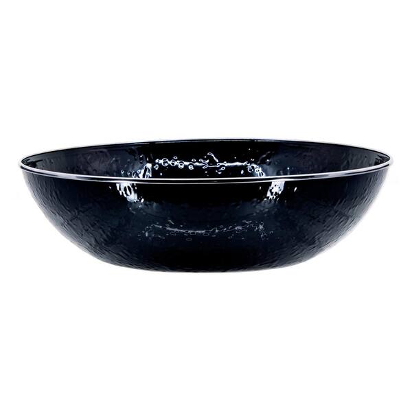 160 oz Black Salad Bowls with Lids