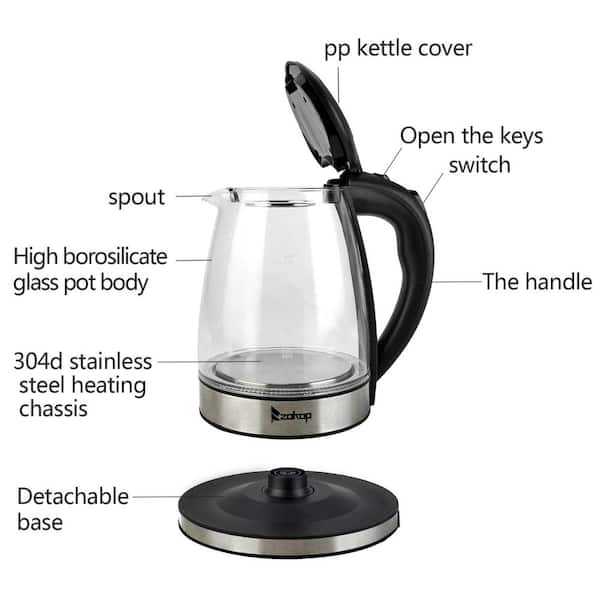 BUYDEEM 1.7 L Mellow Yellow Cordless Electric Tea Kettle with Swivel Base  K640 MY - The Home Depot