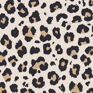 Animal Print Leopard Dark Natural Peel and Stick Vinyl Wallpaper W9227 ...