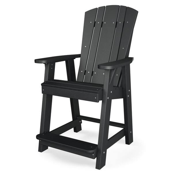 WILDRIDGE Heritage Black Plastic Outdoor Balcony Chair LCC-150-BK - The ...