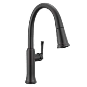 Eldridge Single Handle Pull Down Sprayer Kitchen Faucet in Matte Black