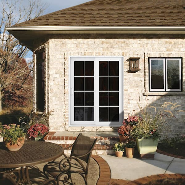 JELD-WEN V4500 60x80 Right-Hand Low-E White Vinyl Double Prehung