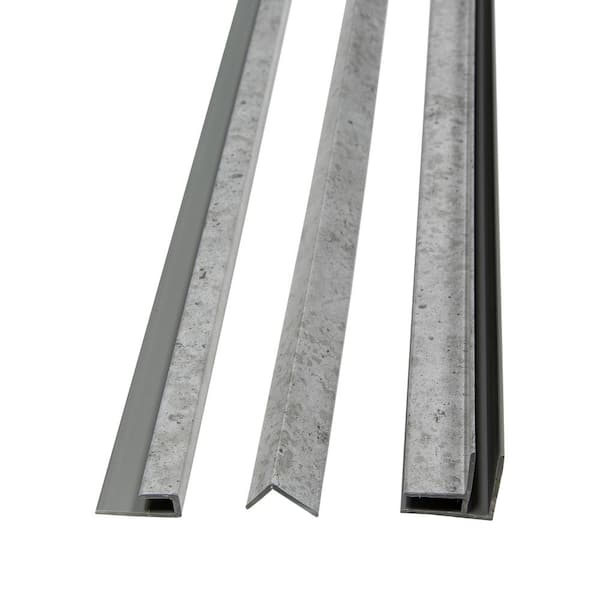 PALISADE Frost Nickel 94 in. Vinyl Backsplash Accessory Trim Kit