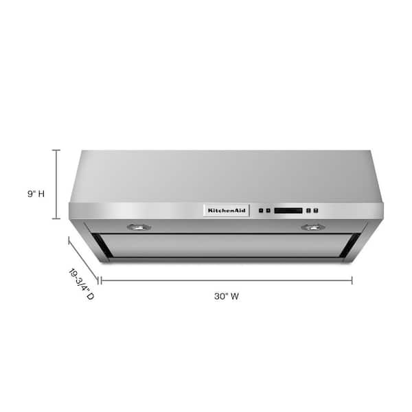 30 in. Convertible Under Cabinet Range Hood in Stainless Steel