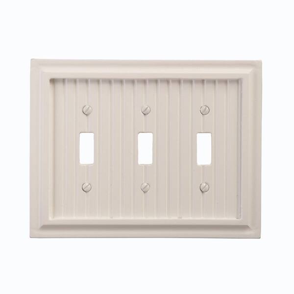 AMERELLE White 3-Gang Toggle Wall Plate
