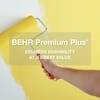 BEHR PREMIUM PLUS 1 qt. #290C-2 Creamy Beige Satin Enamel Low Odor Interior  Paint & Primer 705004 - The Home Depot