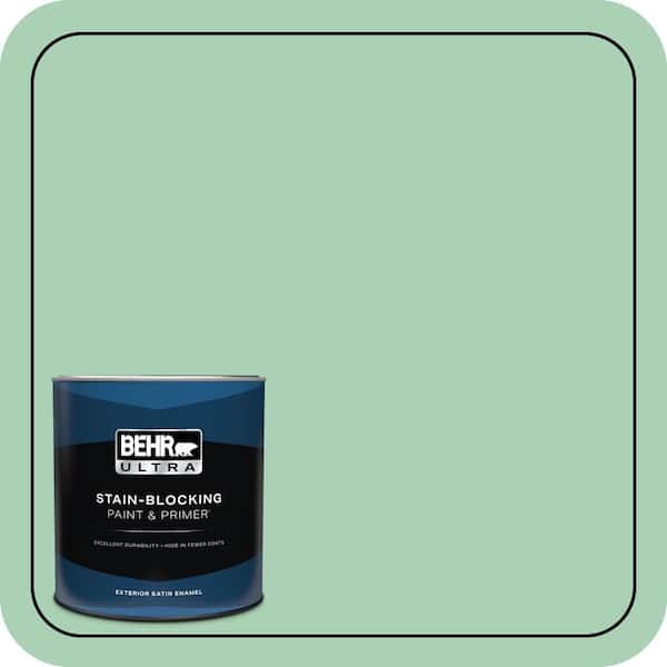 BEHR ULTRA 1 qt. #460D-4 Aloe Essence Satin Enamel Exterior Paint & Primer