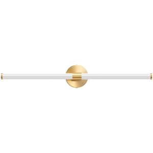30.31 in. Gold LED Vanity Light Bar with Modern 360° Bathroom Vanity Light Bar 28-Watt 6000K Warm Light