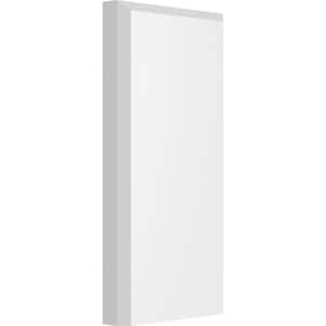 3/4 in. x 4 in. x 8 in. PVC Standard Foster Plinth Block Moulding with Beveled Edge
