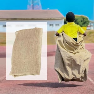 42 in. x 30 in. Natural Burlap Bags Potato Sack Race Bags Accessory for Kids and Adults for Birthday Party Games(8-Pack)